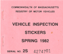 1982 Mass Spring Inspection Book Cover