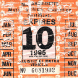 1985 Mass October Inspection