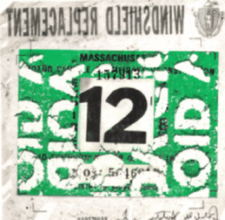 1985 Mass December Inspection Windshield Replacement