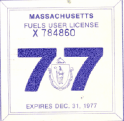 1977 Mass Fuel User License