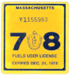 1978 Mass Fuels User License