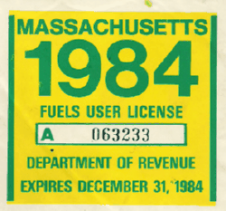 1984 Mass Fuels Users License