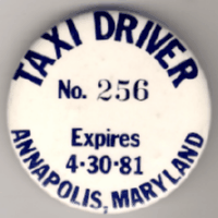 1980/81 Annapolis Maryland Taxi Driver