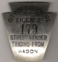1915 City of Baltimore Maryland Street Vendor Trading From Wagon
