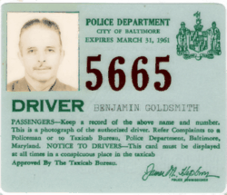 1956/61 Baltimore Driver badge