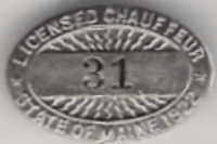 1922 Maine Licensed Chauffeur