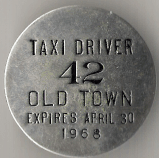 Old Town Maine 1967/68 Taxi Driver