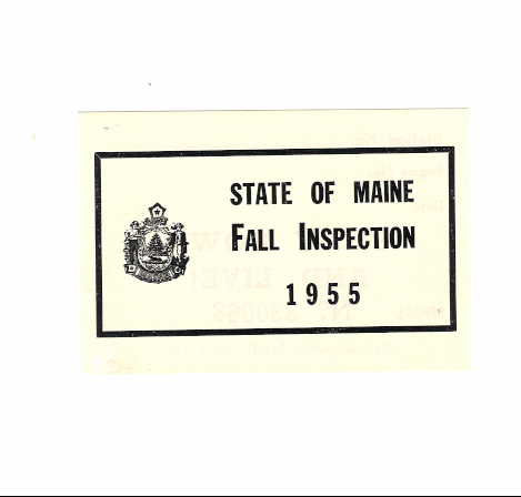 1955 Fall Maine Inspection