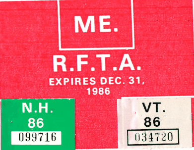 R.F.T.A. 1985/86 Truck Maine