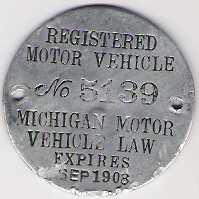 1907/Sept 1908 Michigan Registered Motor Vehicle