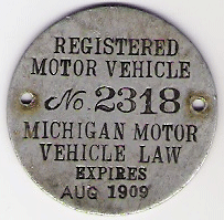1908/Aug 1909 Michigan Registered Motor Vehicle 515