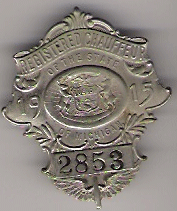 1915 Michigan Registered Chauffeur badge