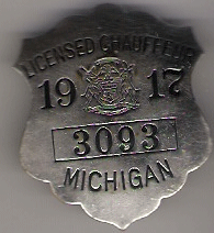 1917 Michigan Licensed Chauffeur