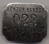 1957/58 Benton Harbor Taxi Driver Michigan