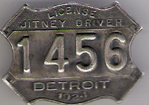 1924 Detroit Jitney Driver License Michigan