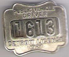 1927 Detroit Public Driver License Michigan