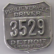 1928 Detroit Public Vehicle Driver Michigan