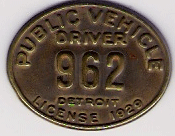1929 Detroit Public Vehicle Driver Michigan