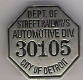 Detroit Dept of Street Railways Automotive Div. Michigan