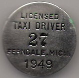 1949 Ferndale Licensed Taxi Driver Michigan