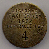 1972 Ferndale Licensed Taxi Driver Michigan