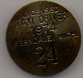 1974 Ferndale Licensed Taxi Driver Michigan