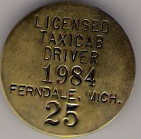 1984 Ferndale Licensed Taxi Driver Michigan