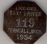 1954 Ferndale Licensed Taxi Driver Michigan