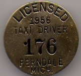 1956 Ferndale Licensed Taxi Driver Michigan