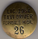 1964 Ferndale Licensed Taxi Driver Michigan