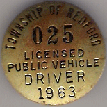 1963 Redford Licensed Public Vehicle Driver Michigan