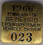 1966 Redford Licensed Public Vehicle Driver Michigan