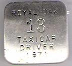 1971 Royal Oak Taxicab Driver Michigan