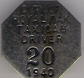 1940 Royal Oak Taxicab Driver Michigan
