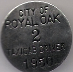 1950 Royal Oak Taxicab Driver Michigan