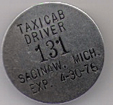 1974/75 Saginaw Taxicab Driver Michigan
