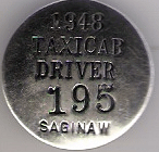 1948 Saginaw Taxicab Driver Michigan