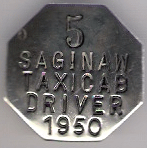 1950 Saginaw Taxicab Driver Michigan
