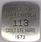 1973 Sault St. Marie Licensed Taxi Driver Michigan