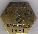 1961 Southfield Licensed Taxi Driver Michigan