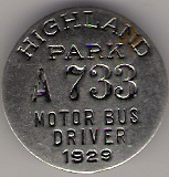 1929 Highland Park Motor Bus Driver Michigan