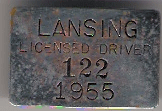 1955 Lansing Licensed Driver Michigan