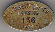1965 Lansing Licensed Driver Michigan