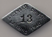 1940 Lansing Licensed Driver Michigan