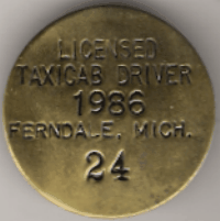1986 Ferndale Licensed Taxi Driver Michigan