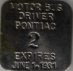 1930/31 Pontiac Motor Bus Driver Michigan