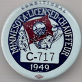 1949 Minnesota Conditional Licensed Chauffeur