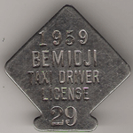 1959 Bemidji Taxi Driver License