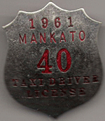 1961 Mankato Taxi Driver License