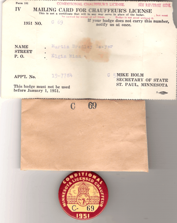 1951 Minnesota Conditional with Matching License